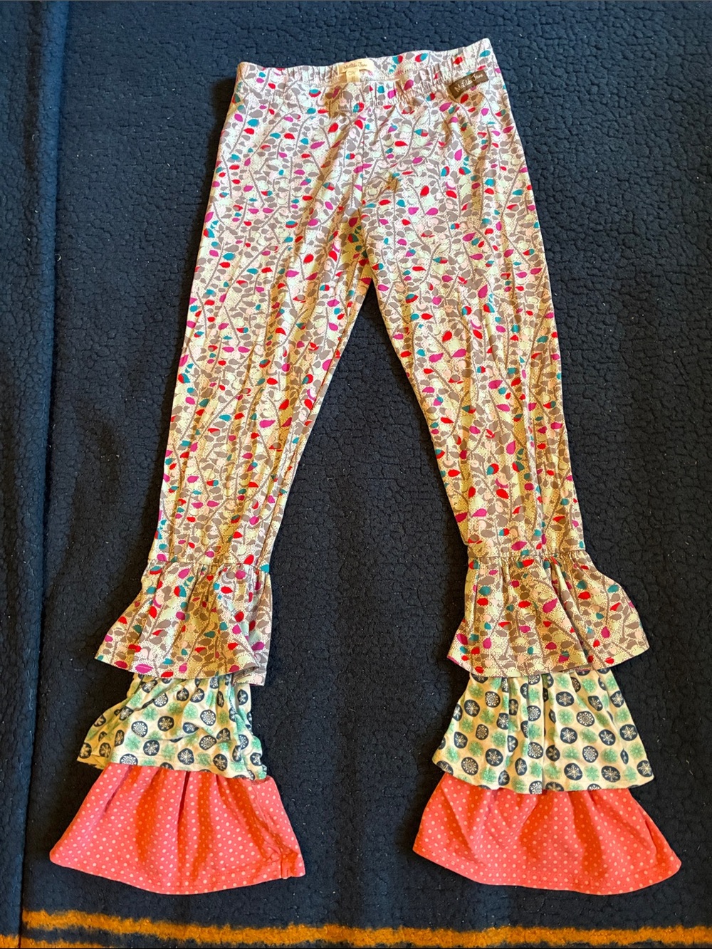 Matilda Jane Pink Multi Ruffle-Hem Leggings